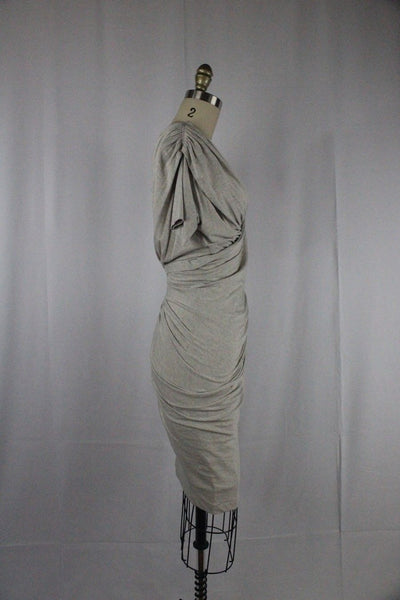 Donna Karan Stretch Ruched Bodycon Dress Sz S Retail $1295