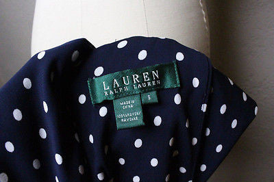 Lauren Ralph Lauren Sleeveless Polka Dot Swing Dress