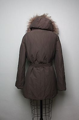 Vince Olive Fur Trimmed Hooded Ski Down Coat Sz XS Retail $350