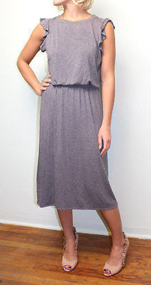 Ann Taylor LOFT Grey Rayon Spandex Knit Shift Dress Sz XS