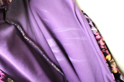 Candie's Purple Multi Long Sleeve Velvet Burnout Floral Mini Dress Sz S