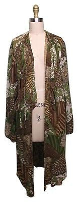 Boho Floral Kimono Coverup Cape Sz 8 Retail $150