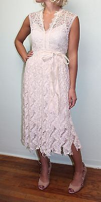 Nanette Lepore Lovely White Lace With Slip Dress Sz 4 Retail $498