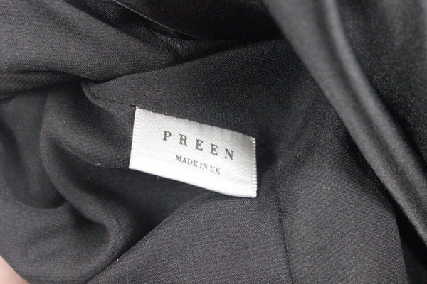 Preen by Thornton Bregazzi Black Long Sleeve Gown Dress Size XS Retail $2150