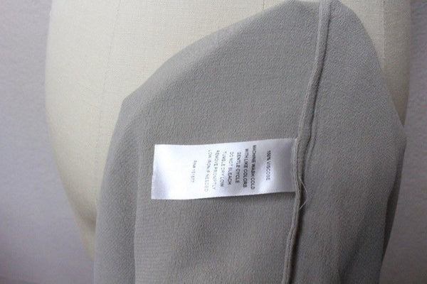 OAK Taupe Oversized Button Down Long Viscose Duster Maxi Dress Sz M Retail $340