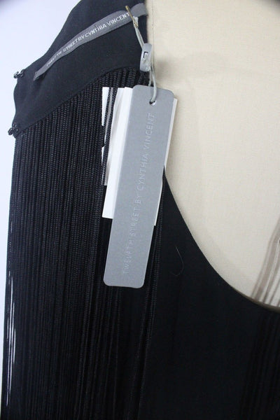 Twelfth St. by Cynthia Vincent NWT Fringe Shift Dress Size S Retail $345