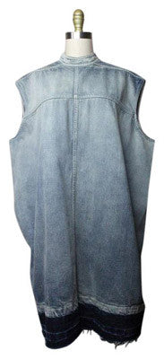 Rick Owens Blue Boxy Oversized Jean Denim S/S 2015 Dress Retail $1165